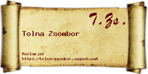 Tolna Zsombor névjegykártya